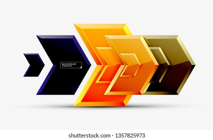 Fondo de las flechas tecno brillante abstractas, ilustración vectorial