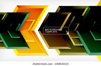 Fondo de las flechas tecno brillante abstractas, ilustración vectorial