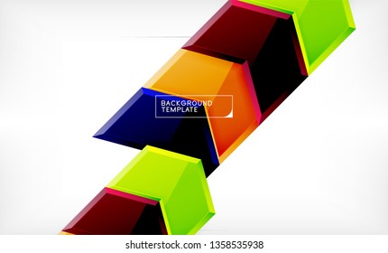 Fondo de las flechas tecno brillante abstractas, ilustración vectorial