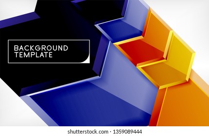 Fondo de las flechas tecno brillante abstractas, ilustración vectorial