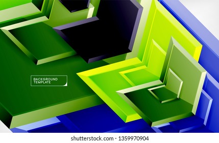 Fondo de las flechas tecno brillante abstractas, ilustración vectorial
