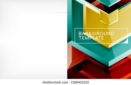 Fondo de las flechas tecno brillante abstractas, ilustración vectorial