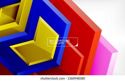 Abstrakter, glänzender Techno-Pfeile, Hintergrund, Vektorgrafik