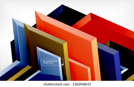 Fondo de las flechas tecno brillante abstractas, ilustración vectorial