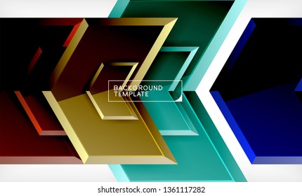Abstrakter, glänzender Techno-Pfeile, Hintergrund, Vektorgrafik