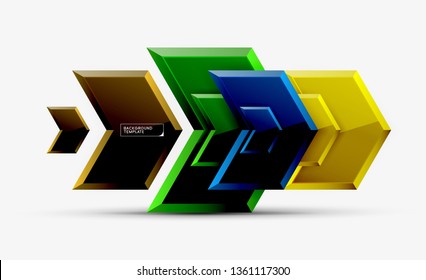 Abstrakter, glänzender Techno-Pfeile, Hintergrund, Vektorgrafik