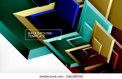 Abstract glossy techno arrows background, vector illustration