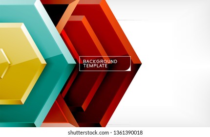 Fondo de las flechas tecno brillante abstractas, ilustración vectorial
