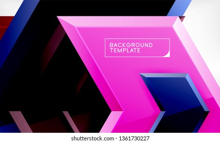 Fondo de las flechas tecno brillante abstractas, ilustración vectorial
