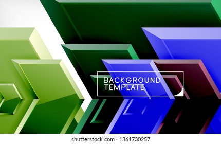 Fondo de las flechas tecno brillante abstractas, ilustración vectorial
