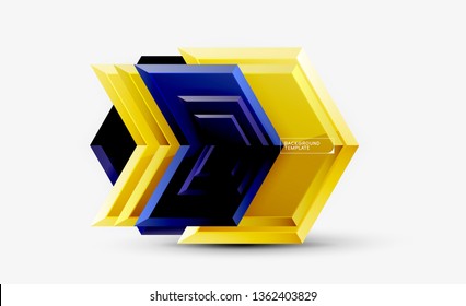 Fondo de las flechas tecno brillante abstractas, ilustración vectorial
