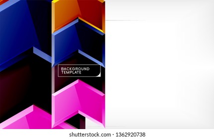 Abstrakter, glänzender Techno-Pfeile, Hintergrund, Vektorgrafik