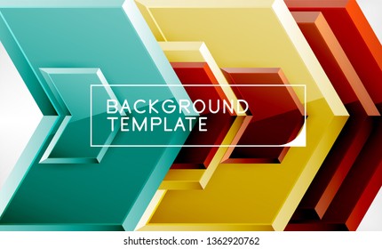 Fondo de las flechas tecno brillante abstractas, ilustración vectorial