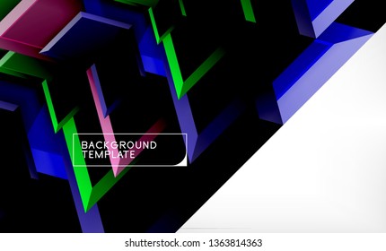 Abstrakter, glänzender Techno-Pfeile, Hintergrund, Vektorgrafik