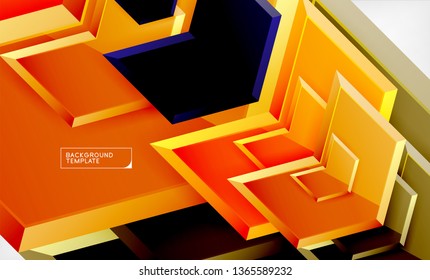 Abstract glossy techno arrows background, vector illustration