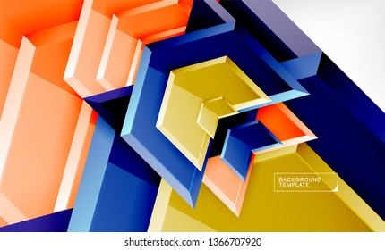 Fondo de las flechas tecno brillante abstractas, ilustración vectorial