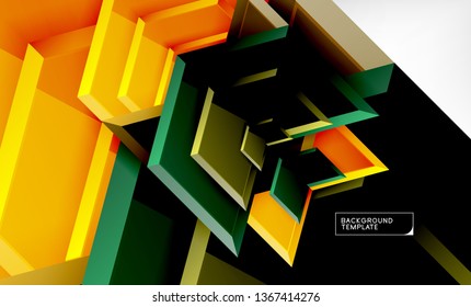 Fondo de las flechas tecno brillante abstractas, ilustración vectorial