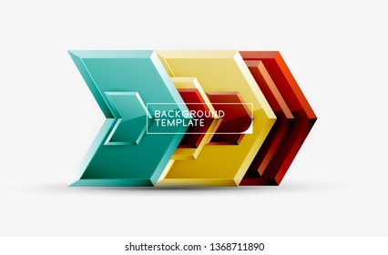 Fondo de las flechas tecno brillante abstractas, ilustración vectorial