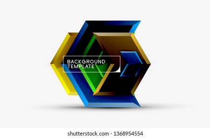 Fondo de las flechas tecno brillante abstractas, ilustración vectorial