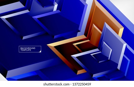 Abstract glossy techno arrows background, vector illustration