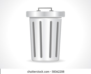 abstract glossy trash icon vector illustration