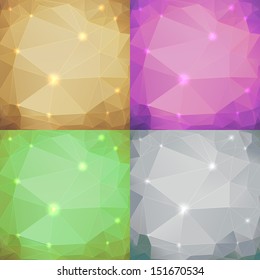 Abstract glossy vector background set