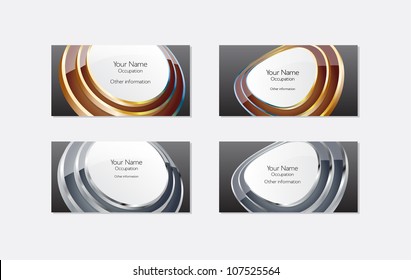 Abstract glossy vector business cards / banners collection