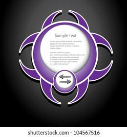 Abstract glossy violet speech bubble. Vector illustration