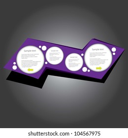 Abstract glossy violet speech bubble. Vector illustration.