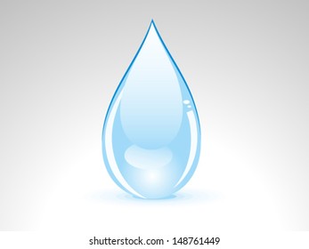 abstract glossy water drop vector illustration 