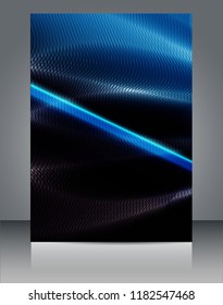 Abstract glossy wavy lines minimal concept background. Vertical A4 page size brochure & flyer cover template.