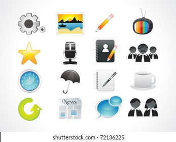 abstract glossy web icons