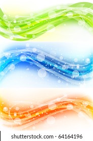 Abstract glow banners