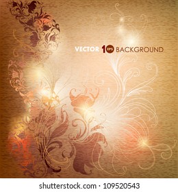 Abstract glow floral background. Vector Illustration. Eps 10.