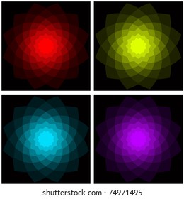 flor de brilho abstrato