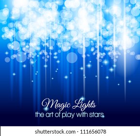 Fundo Brilho de Luzes Abstrato com cores do arco-íris e luzes das estrelas. Ideal para fundo de negócios, capas de alta tecnologia de cartazes de publicidade abstrata.