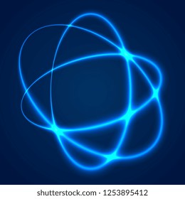 abstract glow rings. neon circles vector illustration