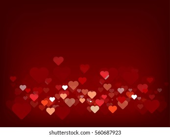 Abstract Glow Soft bokeh for Valentines Day Background Design. Vector Illustration.