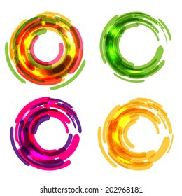 Abstract  glow wreath. Save the Date invitation in vector.