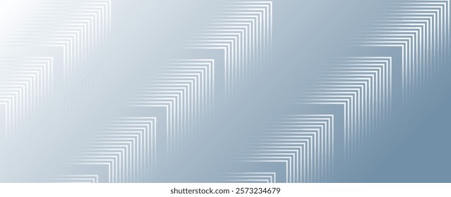 Abstract glowing arrow lines on gray background. Geometric stripe line art design modern