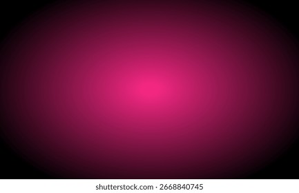 Fundo brilhante abstrato com luz rosa brilhante no centro desaparecendo em roxo escuro e gradiente preto. Modelo de banner vibrante moderno para web, design e apresentações.