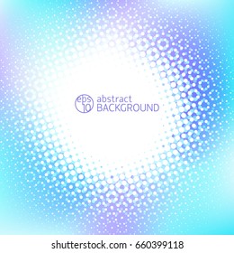 Abstract glowing background color gradient with a set of small white circles vector illustration