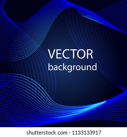 Abstract glowing background. Cover design, Blue Abstract Background, vector