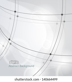 Abstract glowing background with grid and points