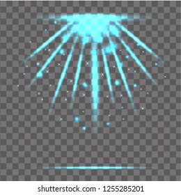 abstract glowing background of light particles on a transparent background vector