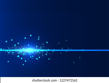 Abstract glowing background, glowing lines and sparkles, blue stylish fantasy background with copy space