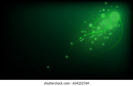 Abstract glowing background with neon lines and lights.