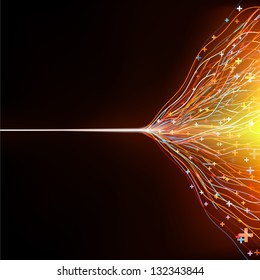 Abstract glowing background resembling motion blurred neon light. EPS 10 vector file included