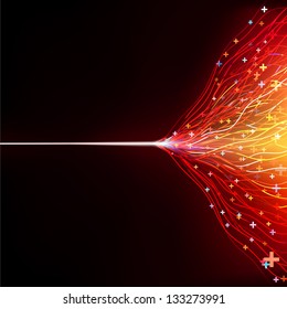 Abstract glowing background resembling motion blurred neon light. EPS 10 vector file included