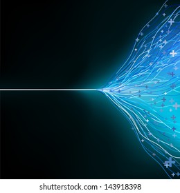 Abstract glowing background resembling motion blurred neon light. EPS 10 vector file included